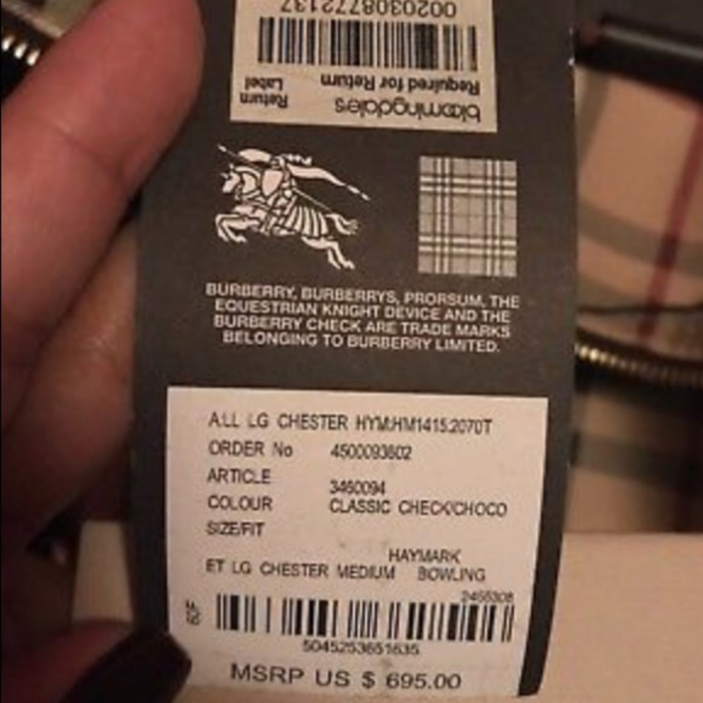 Burberry pre owned bowling chestnut color. - Picture 5 of 8